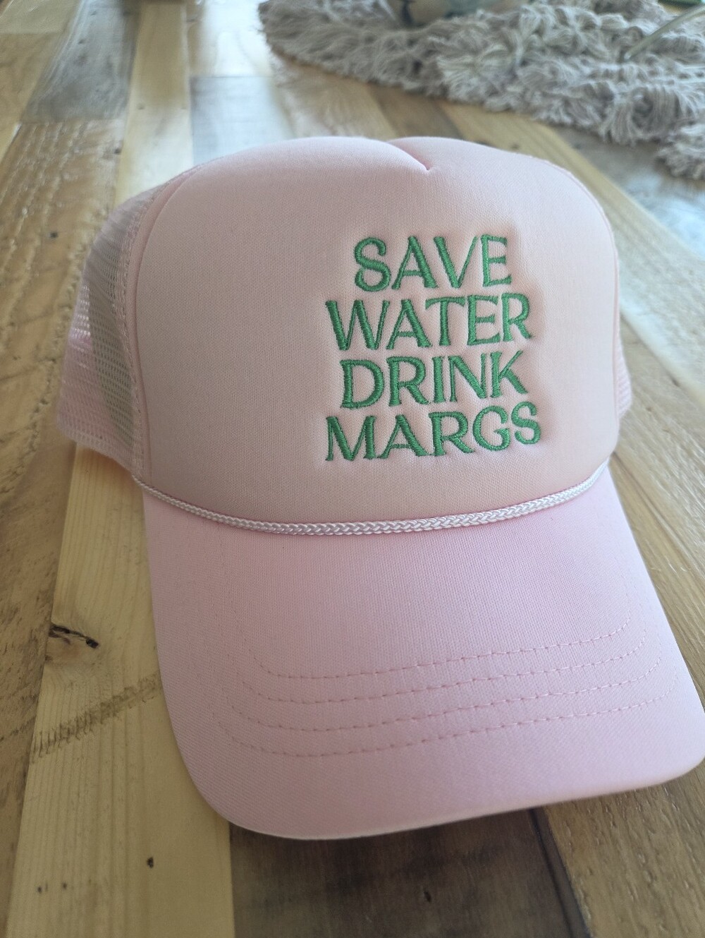 Save Water Drink Margs Pink Trucker Hat